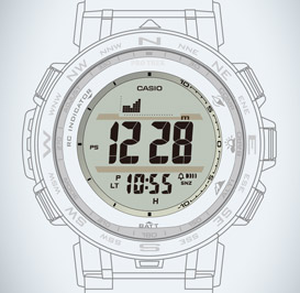 CASIO PRG-30-5DR Protrek Digital Watch - For Men